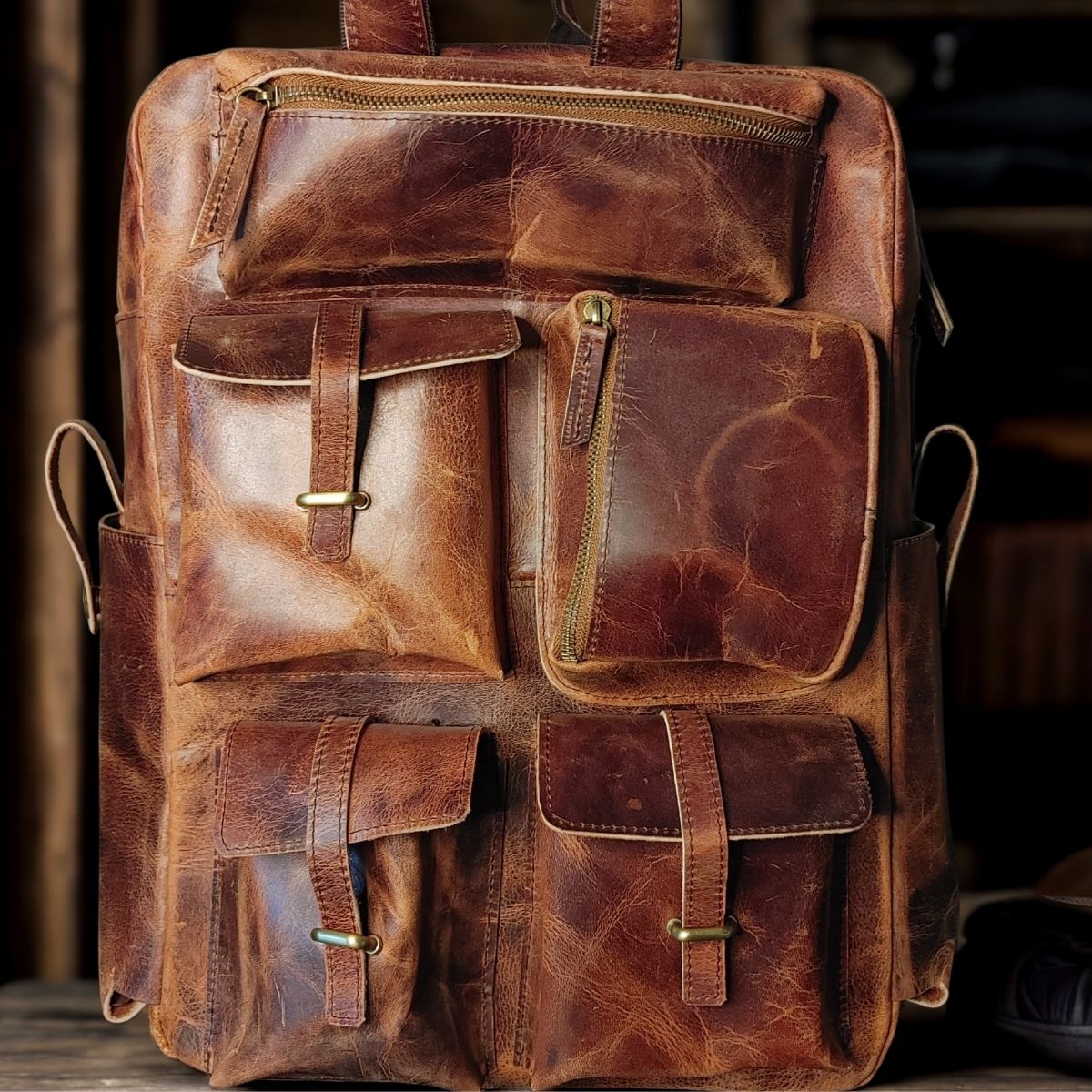 Leather Laptop Shoulder Bag – Premium Craftsmanship for Modern Professionals - Hover