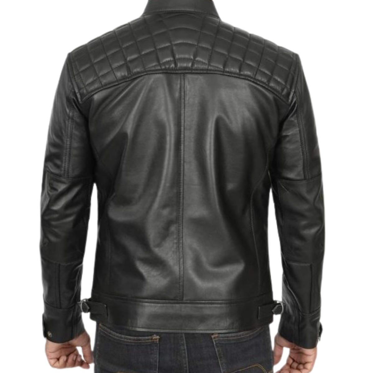 Premium Leather Jacket - Checks - Image 2